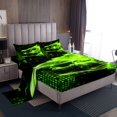 thumbnail image 1 of Erosebridal Sports Car Sheet Set Twin, Neon Green Bedding Sets Twin Size, Racing Car Decor 3-Piece, 1 of 6