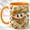 Orange, variant on Golden Cowboy Ghost Coffee Mug, Amber Floral Mug, Ceramic 11 oz