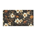 thumbnail image 6 of Beige Flowers on Black Background Bathroom Runner Rug Absorbent Non Slip Bath Mat for Living Room Kitchen 39" x 20", 6 of 8