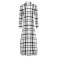 thumbnail image 6 of 2024 Retro Plaid Chiffon Dress Black And White Check Cute Dresses Street Style Casual Dress Womens Sexy Design Vestido Big Size 5XL, 6 of 7