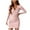 Pink, variant on biudgviw Fall Dresses for Women Long Sleeve V Neck Buttons Knit Bodycon Dress Soft Knit Prom Clubwear Mini Dress