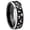 Black 2 Tone Beveled Edge, variant on Duck Hunter Dome Brushed Finish Blue Tungsten Men Ring 10MM