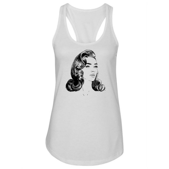 Woman Wih Copper Curls Hair Tank Women -Image by Shutterstock, Female x-Small