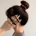 thumbnail image 4 of Diadema sencilla y elegante, banda de goma elástica duradera y resistente, banda para el cabello para niñas, banda para el cabello con cola de caballo alta, cubierta de cuero, tocado, 4 of 5