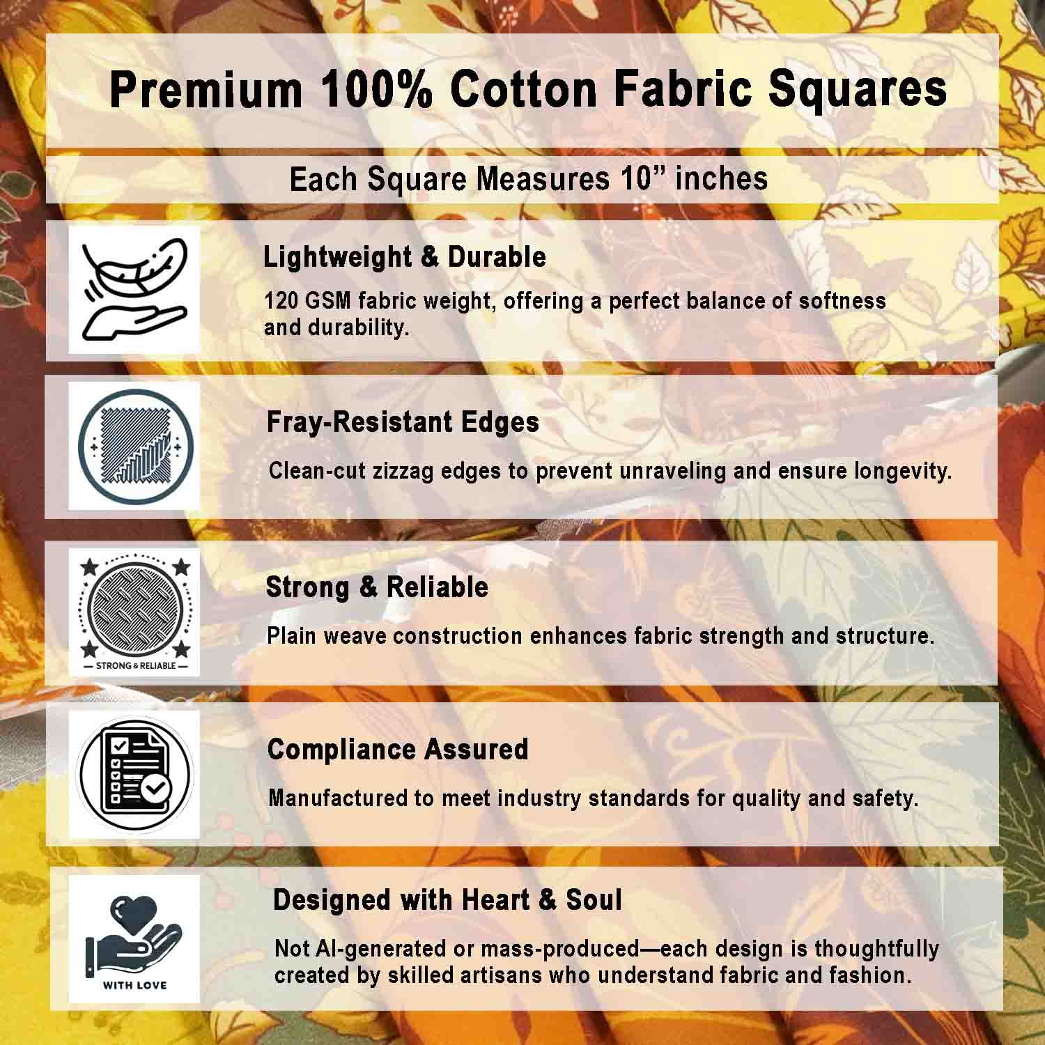 40 Pcs Cotton Bundles Charm Packs for Quilting, Fat Quarter Layer Cakes Fabric Scraps for Crafts, Precuts Quilt Squares 10 x 10 inches, DIY Fabric Bundle Squares