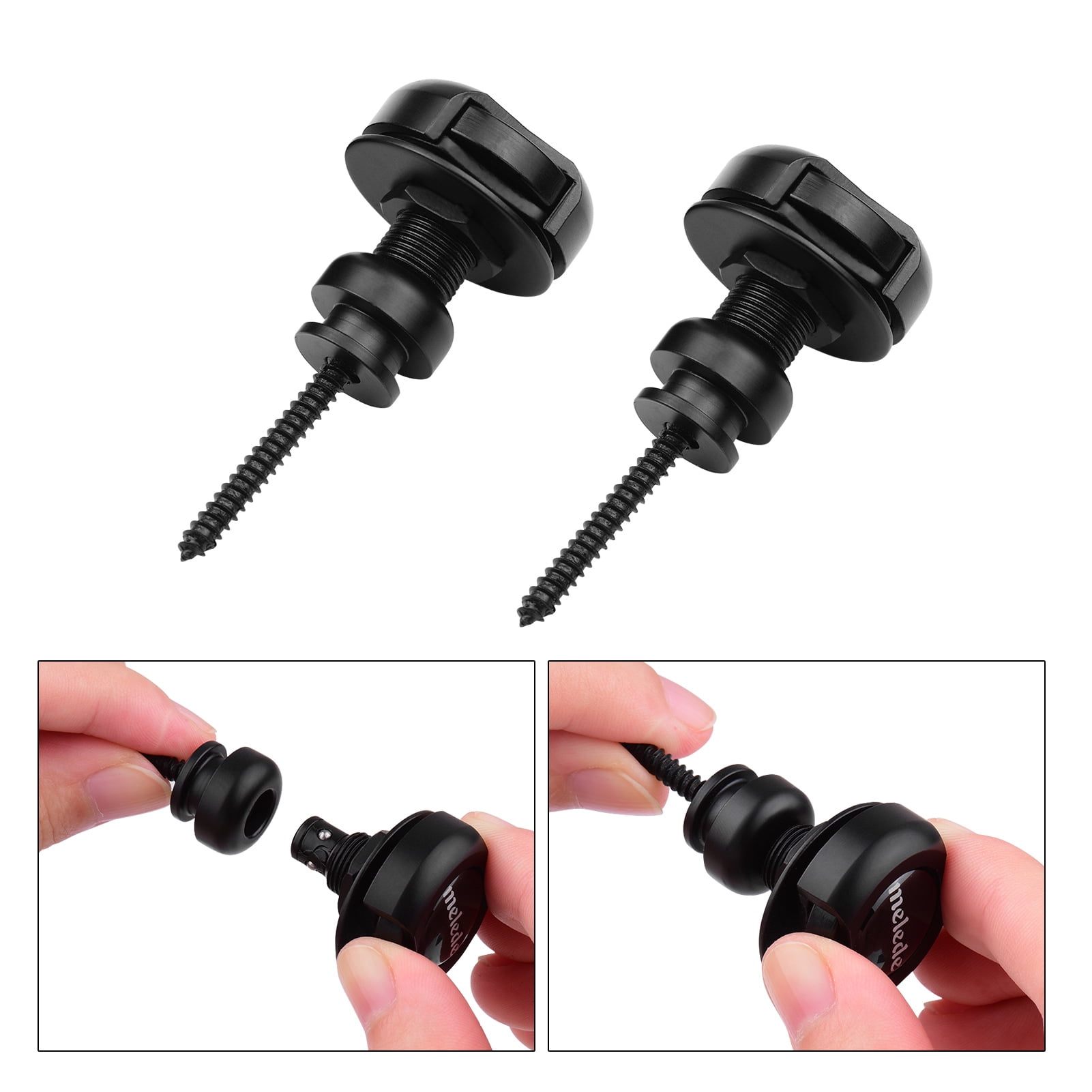 2pcs Guitar Strap Locks Metal Quick Release Strap Buttons Retainer
