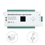 Motion Sensor LED Stair Controller, 32 Channel PIR Motion Sensor Dynamic Staircase Running Flow Light Automatic Stair Lighting Controller for Stairway Step Light Indoor (Not Including Strip)