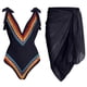 thumbnail image 1 of Traje de baño para mujer, bikini de una pieza con cordones, estampado, falda larga, conjuntos de dos piezas, trajes de baño para mujer, 1 of 4