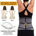 thumbnail image 6 of COMFREE Neoprene Sauna Waist Trainer Corset Sweat Belt for Women Men Weight Loss Body Shaper Compression Trimmer Workout Fitness Fat Burn Back Support, 6 of 8