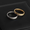 thumbnail image 3 of Sonducket Anillos de acero inoxidable con rayas de sarga para hombre y mujer, anillos de regalo para bodas y cumpleaños, joyería Ropa, zapatos y accesorios Miscelánea mujeres de oro Talla 12, 3 of 6