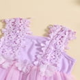 thumbnail image 4 of Combinaison-robe pour Bébé Fille en Dentelle à Fleurs Sans Manches en Maille Tulle, 4 of 9