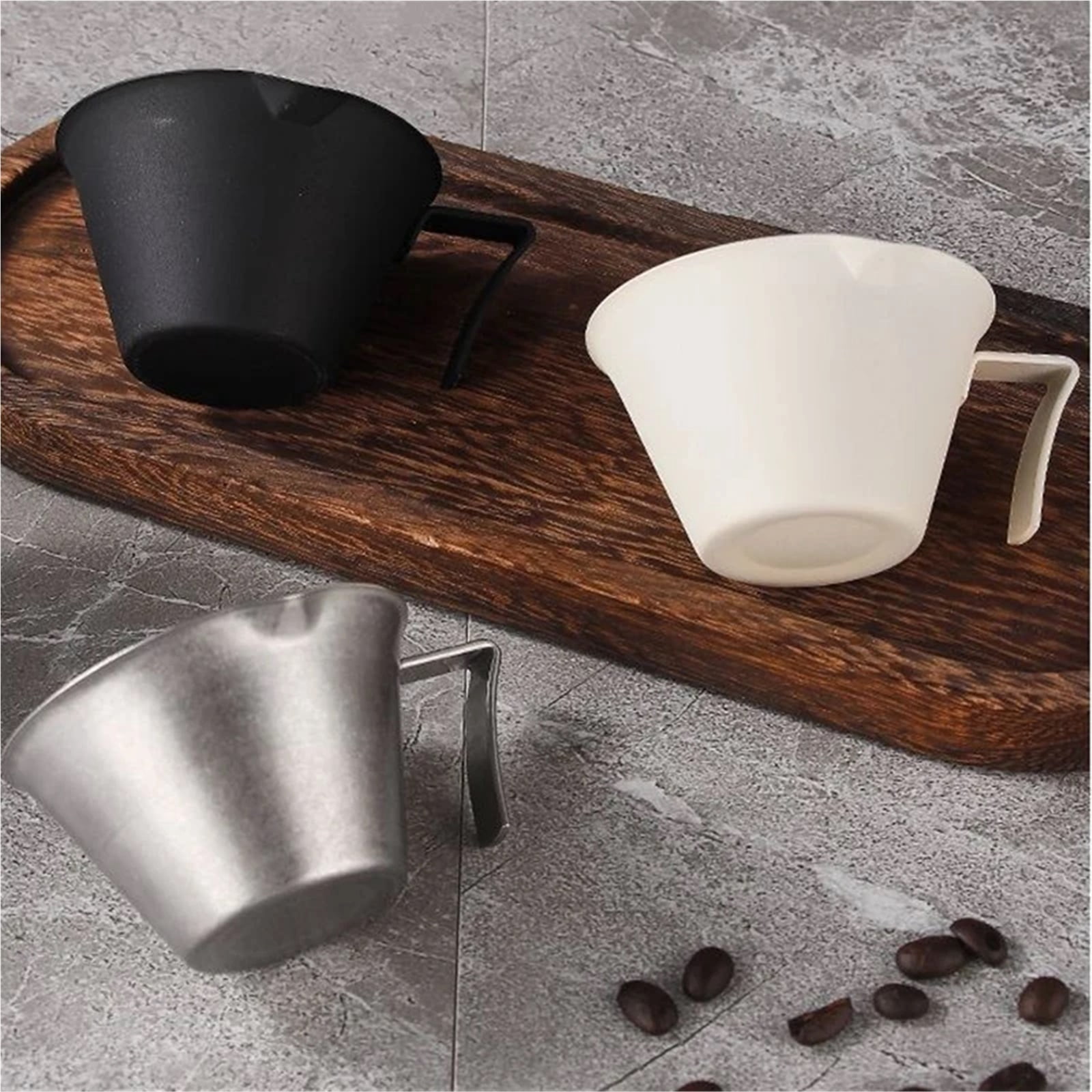 Espresso cup 100ML Espresso Extraction Cup 304 Stainless Steel Extraction Cup With Guide Spout Practical Ounce Cup