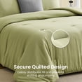 thumbnail image 4 of Sleep Zone 85gsm Luxury Plush Solid Microfiber Comforter Set, All Season Ultra Soft Bedding, King Sage Green, 4 of 10