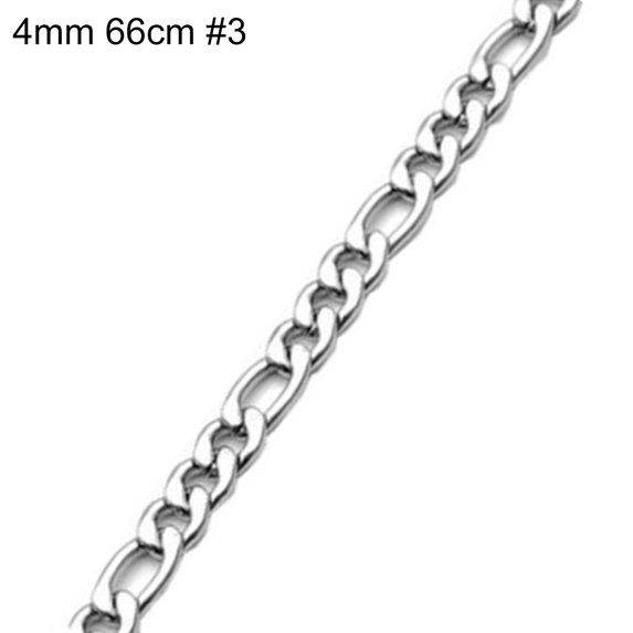 Ayyufe 2-9mm Men's Women's Stainless Steel Silver Plated Twist Link Chain Necklace
