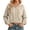 A Beige, variant on Plus Size Baseball Jackets for Women Women's Hooded Jacket With Drawstring Double Pockets And Buttons for Long Sleeve Sweatshirts Tops Red L