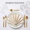 thumbnail image 5 of Unique Bargains 12Pcs Cotton Washable Dinner Cloth Napkins Beige 18x18inch, 5 of 6