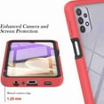 thumbnail image 5 of JiaheCover for Samsung Galaxy A52 5G Case, Samsung A52 5G Phone Case with Built-in Screen Protector Clear Slim Back Cover Shockproof Rugged Heavy Duty Bumper Full Body Protective Case, Red, 5 of 6