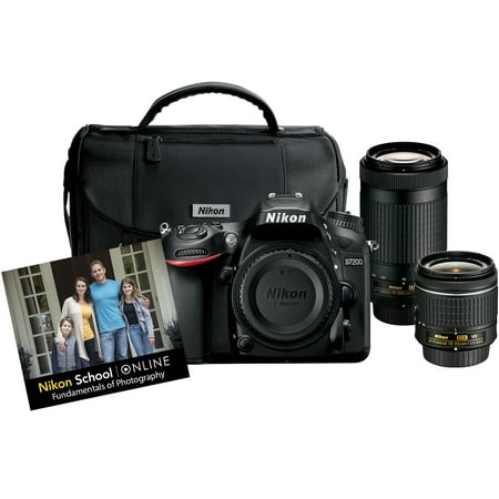 Refurbished Nikon D7200 Digital Camera Kit with Nikkor 18-55mm and 70-300mm Lenses -