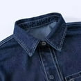 thumbnail image 5 of Oksale Denim Jacket for Women Distressed Jean Jacket Long Sleeve Trucker Jacket Vintage Western Jackets Trendy Button Coat Blue M, 5 of 8