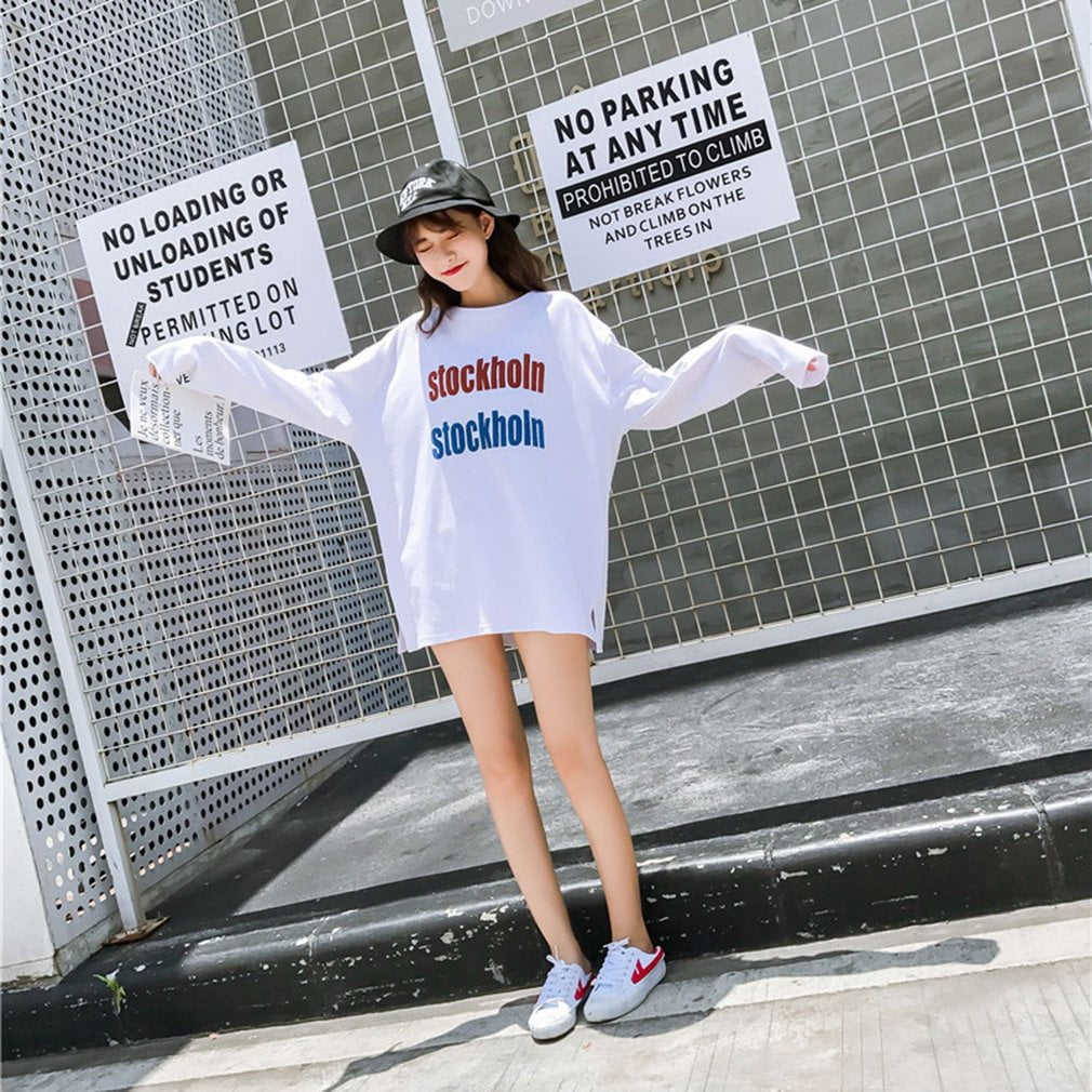 T-shirt Casual Long Sleeve Oversized 