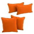 thumbnail image 4 of Blazing Needles 9819-S4-CD-TW-TD Double-Corded Solid Twill Throw Pillows with Inserts (Set of 4), Tangerine Dream, 4 of 5