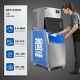 thumbnail image 2 of Ktaxon Commercial Ice Maker Machine, 400LBS/24H Smart LCD Panel Commercial Ice Machine with 280lbs Storage for Restaurant Bar Store Bar Supermarket, Home & More, Include Water Filter & Scoop, 2 of 9