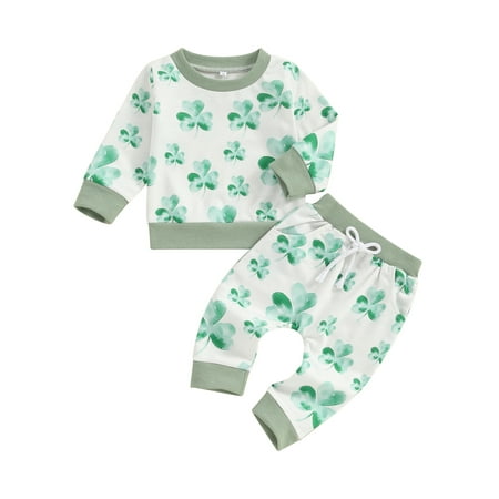 

Wilcliar St. Patrick s Day Toddler Baby Boys Girls Irish Day Pants Sets Sweatshirt Tops Pants Sets