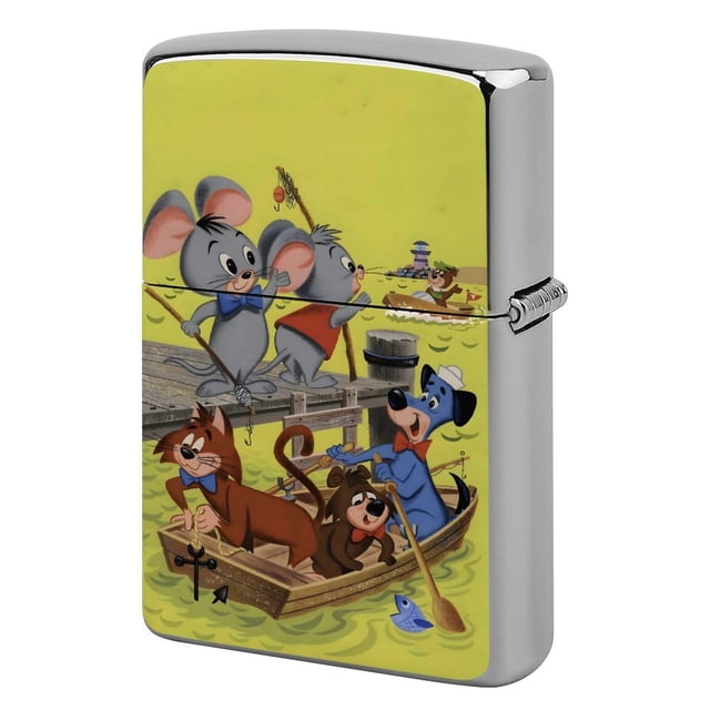 Pixie, Dixie y el señor Jinks-theme Copper Metal Lighter Shell, Premium Replacement Refillable Lighter Case with Durable Metal Construction, Compatible with Zippo and Most Standard Lighter Models
