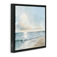 thumbnail image 3 of Stupell Industries Blue Seascape Beach Beach Painting Black Floater Framed Canvas Art Print Wall Art, 18 x 18, 3 of 9