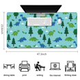 thumbnail image 5 of Long Mouse Pads for Desk,Light Blue Dinosaurs Forest Pattern Desk Mats on Top Of Desks, Desk Mouse Pad Extra Large with 3mm Non-Slip Base and Stitched Edge for Gaming,Office,Work,Home 47.3"x23.6", 5 of 6