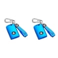 thumbnail image 4 of Kenally Llavero de coche desmontable elegante funda protectora brillante accesorios con reemplazo de llavero para CX-5/CX-30/CX-9 2020-2021 azul Azul 2piezas Kenally CBP383938, 4 of 6