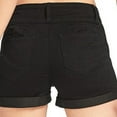 thumbnail image 6 of Huhudde Women’s Low Waist Skinny Fit Jean Shorts with Fashionable Leg Cuff and Pockets Stretch Cotton Blend Trouser, 6 of 17