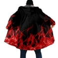 thumbnail image 5 of IROINNID Winter Jacket for Men Casual Hoodie Zipper Jacket Thermal Thicken Warm Long Sleeve Coat Plush Outerwear With Pocket Savings,Red, 5 of 6