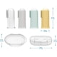 thumbnail image 5 of Dr. Brown's Cepillo de dientes de silicona para bebé con estuche de almacenamiento de viaje, 3 m + gris y verde claro, 2 unidades (paquete de 1), 5 of 9