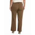 thumbnail image 2 of Tahari ASL womens  Plus Pant, 20W, Brown, 2 of 3