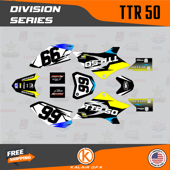Kalair GFX Graphics Kit for Yamaha TTR50 (2006-2023) Division Series