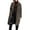Dark Gray, variant on BADHUB Women's Fuzzy Fleece Lapel Open Front Long Cardigan Coat Faux Fur Warm Winter Outwear Jackets Coffee XL