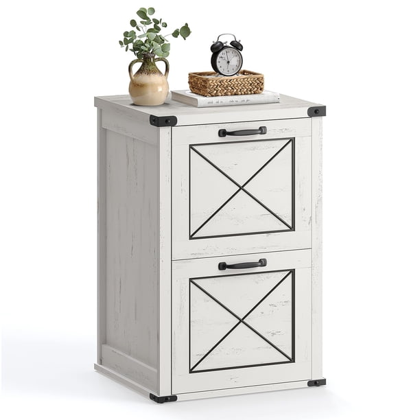 Archivador VASAGLE Filing, 2 cajones, soporte para impresora, blanco