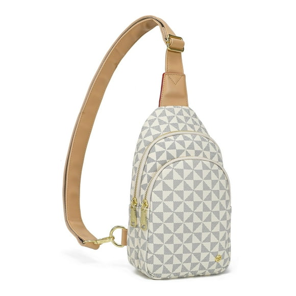 Bolso bandolera INICAT de piel, bolso de pecho, blanco