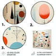 thumbnail image 3 of Designart "Pink Blue Mid Century curious Wonders I" Mid-century Metal Wall Art, 3 of 5