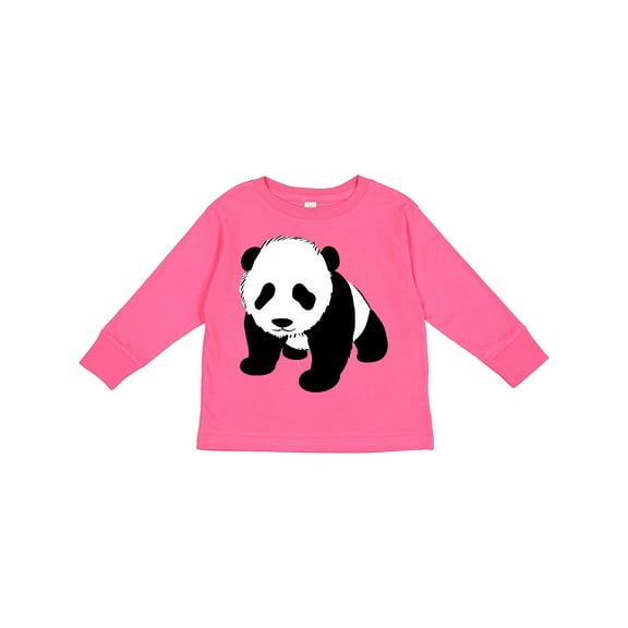 Inktastic Panda Bear Boys or Girls Long Sleeve Toddler T-Shirt