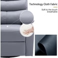 thumbnail image 5 of GNMLP Single Swivel Rocker Recliner Chairs,Manual Soft Armchair for Living Room,Bedroom with Phone Holder -Light Gray, 5 of 7
