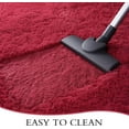thumbnail image 5 of Junovo Super Soft Fluffy Area Rugs Modern Shag Rug for Bedroom Living Room,Cute Carpets for Kids Nursery Girls Home Dorm,4'x6',Dark Red, 5 of 6