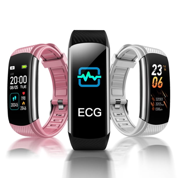 Gwong Electrónica C16 ECG a prueba de agua ECG Monitoreo de presión arterial Pedómetro Pulsera inteligente
