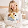 thumbnail image 4 of Siamese Cat Plush Toys Cute Lying Fluffy Kitten Stuffed Animal Soft Sleeping Pillow Long Lasting Plush Material Comfortable Cuddly Companion for Nap Playtime Home Decor Kids and, 4 of 7