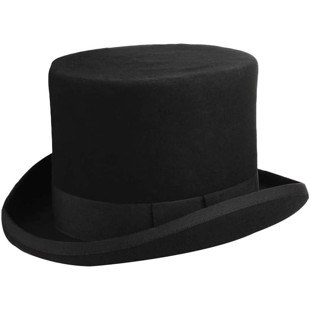 Cilindro Sombrero de fieltro Sombrero de fieltro de lana Sombrero de boda Sombrero de vestir Sombrero Mardi Gras Fiesta Mardi Gras Sombrero negro Alcance Adepaton LKX-1861-4