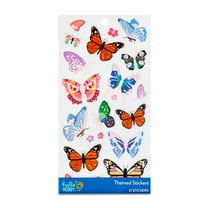 Hello Hobby Multicolor Butterfly Themed Stickers, 21 Count