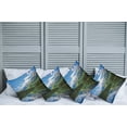 thumbnail image 2 of Ambesonne Nature Throw Pillow Cover 4 Pack, Mountain Lake Scenery, 20", Blue White Green, 2 of 5