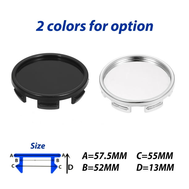 4 Cache-Moyeux De Roue 57 Mm Motif Carbone Fibre De Carbone Brillant – Universels Pour Mazda 3, 6 Et Plus