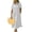 White, variant on Joernso Striped Lapel Button Down Shirt Dress with Pockets Summer Casual Short Sleeve A-line Long Shift Beach Dress for Women